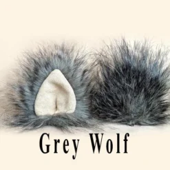 Kritter Klips Painted Latex Masks, Gloves, Feet & Costumes Furry Ears -Natural- Teardrop Style