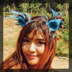 Kritter Klips Spikey Teal Clip-on Ears