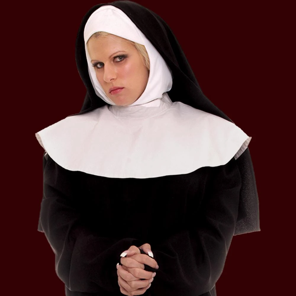 Underwraps Mother Superior - Nun Costume Habit Painted Latex Masks, Gloves, Feet & Costumes 4 Underwraps Mother Superior - Nun Costume Habit Painted Latex Masks, Gloves, Feet & Costumes