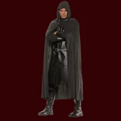 Underwraps Hooded Cape - Black Painted Latex Masks, Gloves, Feet & Costumes