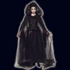 Rubies Costume Co. Painted Latex Masks, Gloves, Feet & Costumes Black Tulle Hooded Cape