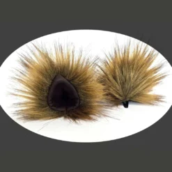 Kritter Klips Brown Leather Clip-on Ears