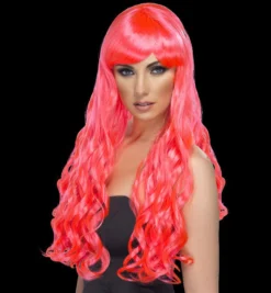 Smiffys Wigs, Lashes, Facial Hair, Furry Ears Desire Long Curly Wig
