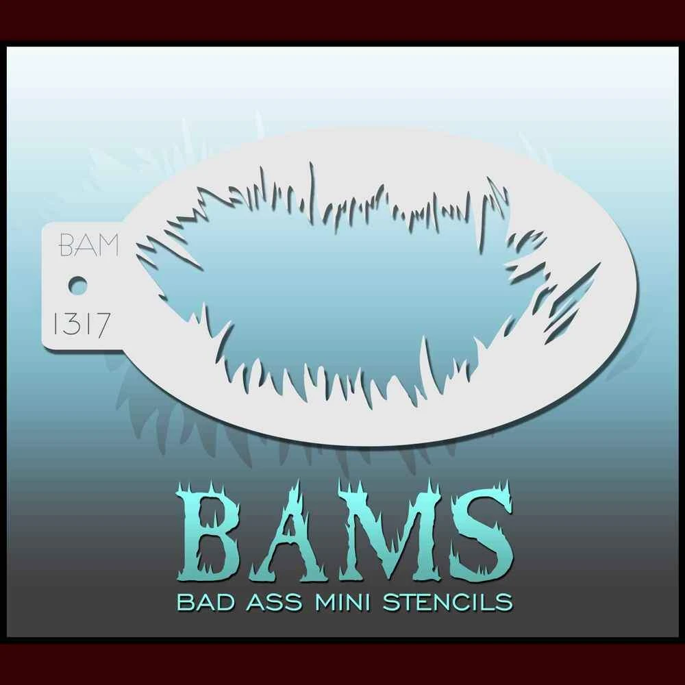 Graftobian Makeup Company Mini Stencil - Furry Edges Stencils 3 Graftobian Makeup Company Mini Stencil - Furry Edges Stencils