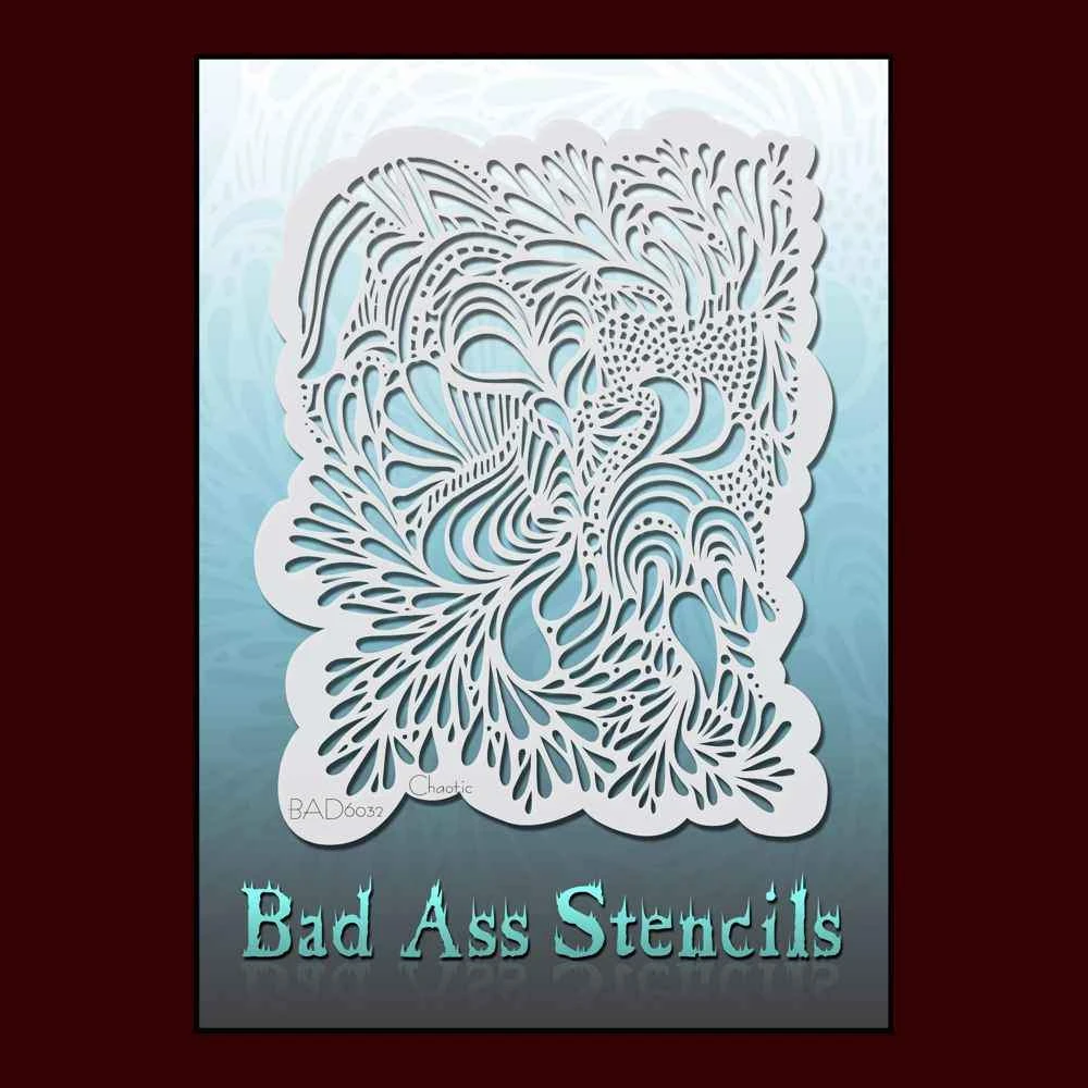 Graftobian Makeup Company Stencils Chaotic Pattern Full Sheet Stencil 3 Graftobian Makeup Company Stencils Chaotic Pattern Full Sheet Stencil