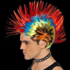 Smiffys Wigs, Lashes, Facial Hair, Furry Ears 80's Street Punk