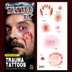 Tinsley Transfers Animal Attack Injury Tattoo Sheet Injury FX