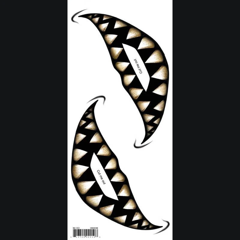 Tinsley Transfers Makeup & Tools Big Mouth - Cheshire Grin Temporary Tattoo 4 Tinsley Transfers Makeup & Tools Big Mouth - Cheshire Grin Temporary Tattoo