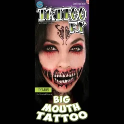 Tinsley Transfers Big Mouth - Demon Smile Temporary Tattoo