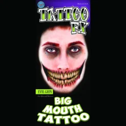 Tinsley Transfers Big Mouth - Evil Grin Temporary Tattoo Makeup & Tools