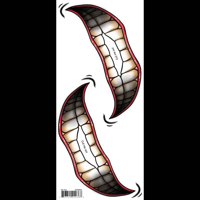 Tinsley Transfers Big Mouth - Chompers Temporary Tattoo 4 Tinsley Transfers Big Mouth - Chompers Temporary Tattoo