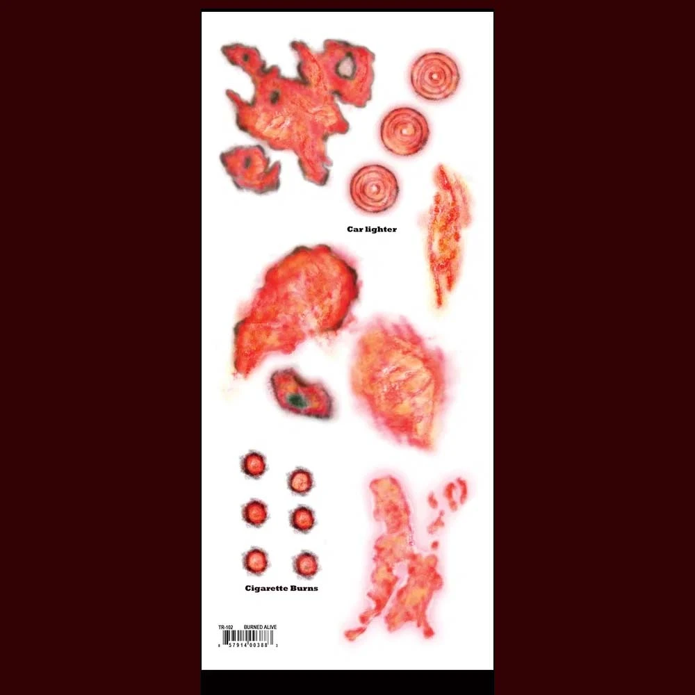 Tinsley Transfers Injury FX Burned Alive - Burn Injury Tattoos 4 Tinsley Transfers Injury FX Burned Alive - Burn Injury Tattoos