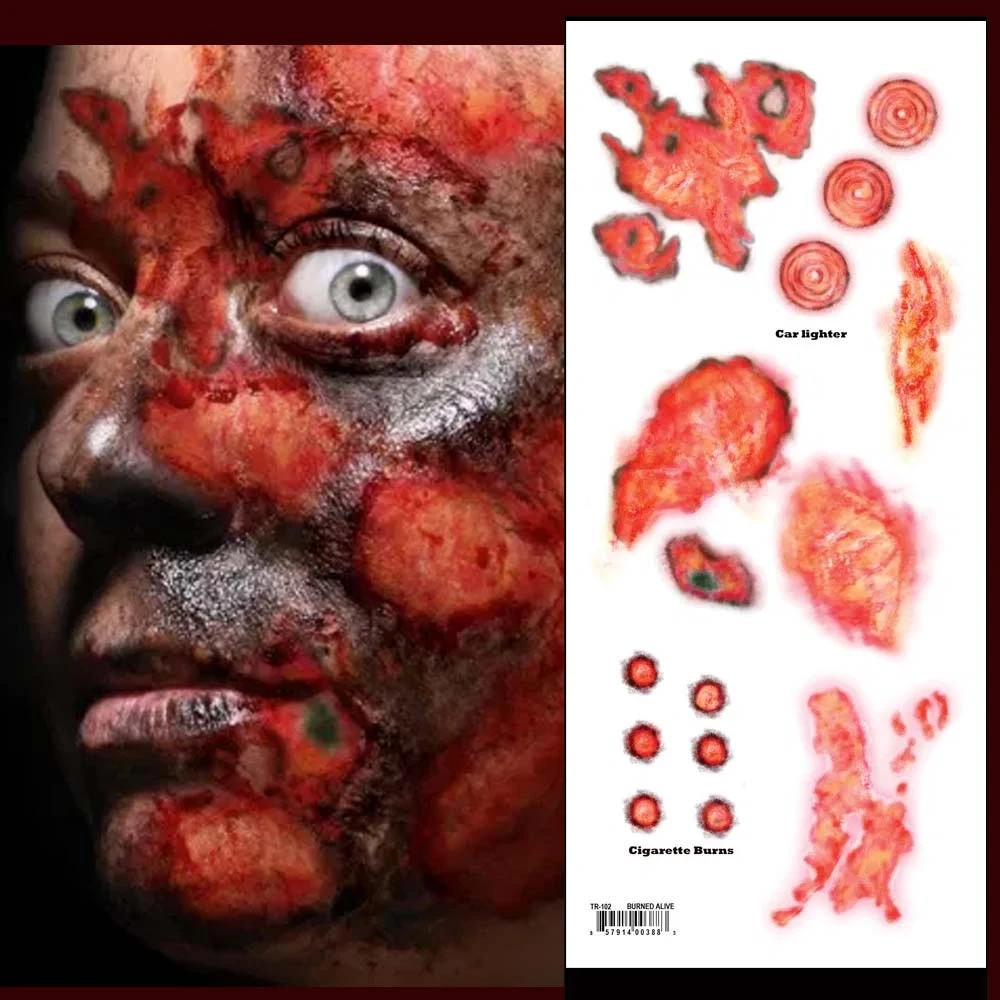 Tinsley Transfers Injury FX Burned Alive - Burn Injury Tattoos 3 Tinsley Transfers Injury FX Burned Alive - Burn Injury Tattoos