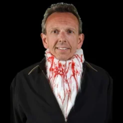 Zagone Studios Painted Latex Masks, Gloves, Feet & Costumes White Bloody Fur Costume Collar