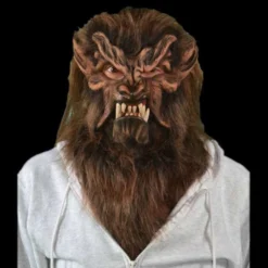 Zagone Studios Frost Brown Fur Costume Collar Painted Latex Masks, Gloves, Feet & Costumes