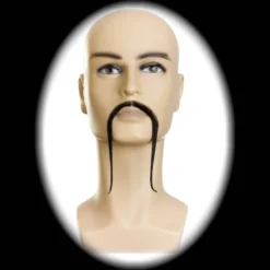 Garland Fu Man Chu Black Moustache Wigs, Lashes, Facial Hair, Furry Ears