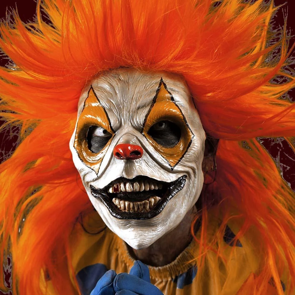 FX Faces Rip-Off: Skull With Clown Skin Foam Latex Masks 5 FX Faces Rip-Off: Skull With Clown Skin Foam Latex Masks