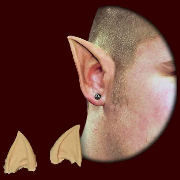 Stage Frights Elfin Ear Tips - Foam Latex Small FX Character Appliances 3 Stage Frights Elfin Ear Tips - Foam Latex Small FX Character Appliances