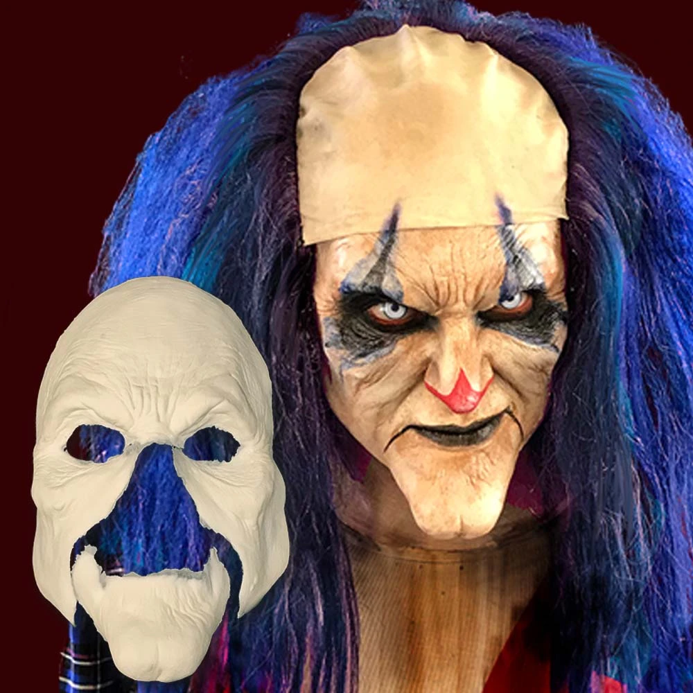 Makeup And Creative Arts Two Piece Evil Clown Foam Latex Masks 3 Makeup And Creative Arts Two Piece Evil Clown Foam Latex Masks