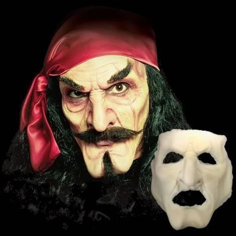 Woochie By Cinema Secrets Foam Latex Masks Captain Hook Pirate Prosthetic Mask 5 Woochie By Cinema Secrets Foam Latex Masks Captain Hook Pirate Prosthetic Mask