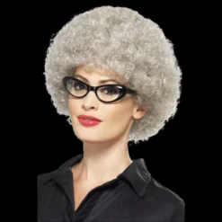 Smiffys Wigs, Lashes, Facial Hair, Furry Ears Granny Perm