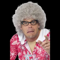 Smiffys Wigs, Lashes, Facial Hair, Furry Ears Granny Perm