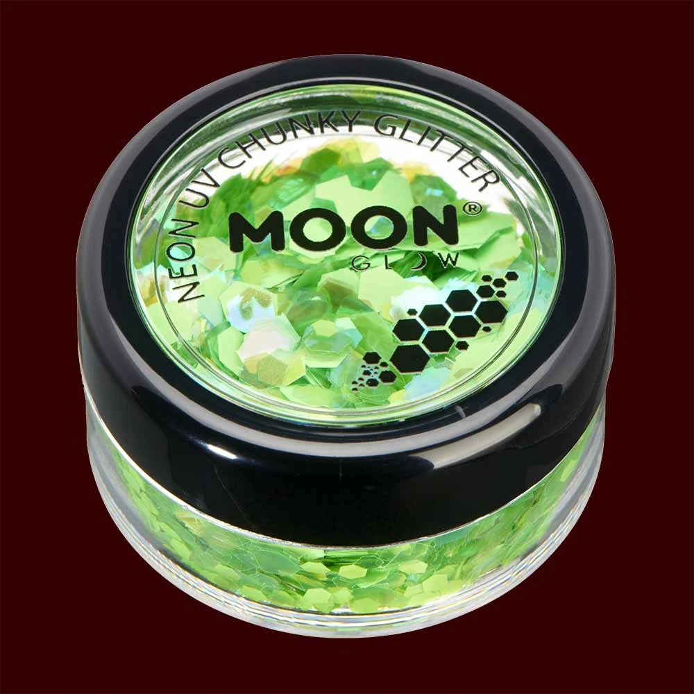Moon Creations Neon UV Chunky Glitter 3g Makeup & Tools 6 Moon Creations Neon UV Chunky Glitter 3g Makeup & Tools