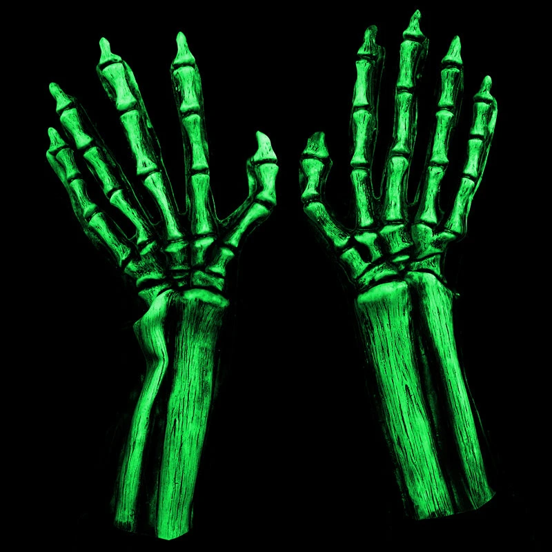 Zagone Studios UV Reactive Green Skeleton Gloves 3 Zagone Studios UV Reactive Green Skeleton Gloves