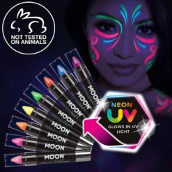 Moon Creations Neon UV Glitter Body Crayons 3.5g Makeup & Tools