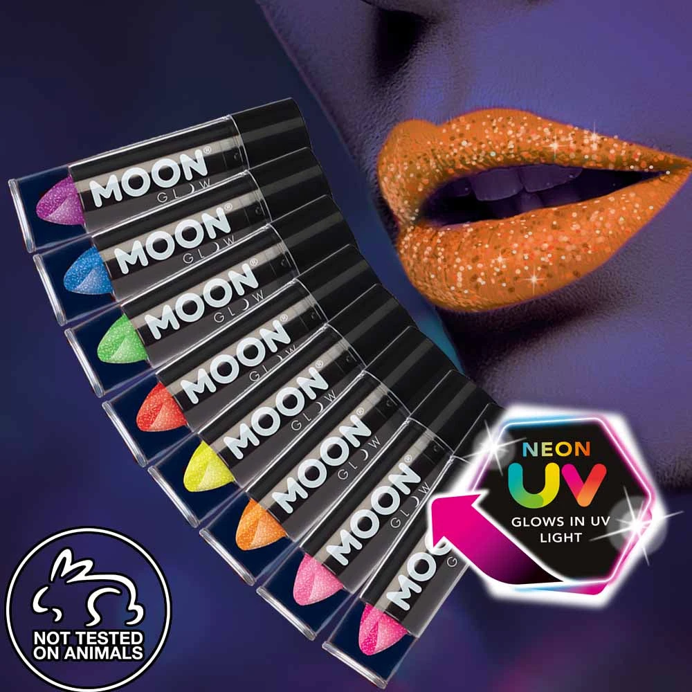 Moon Creations Makeup & Tools Neon UV Glitter Lipstick 5g 3 Moon Creations Makeup & Tools Neon UV Glitter Lipstick 5g