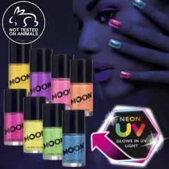 Moon Creations Neon UV Glitter Nail Polish 14ml Makeup & Tools