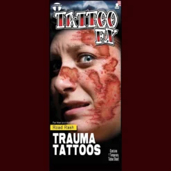 Tinsley Transfers Road Rash Wound Tattoo Sheet Injury FX
