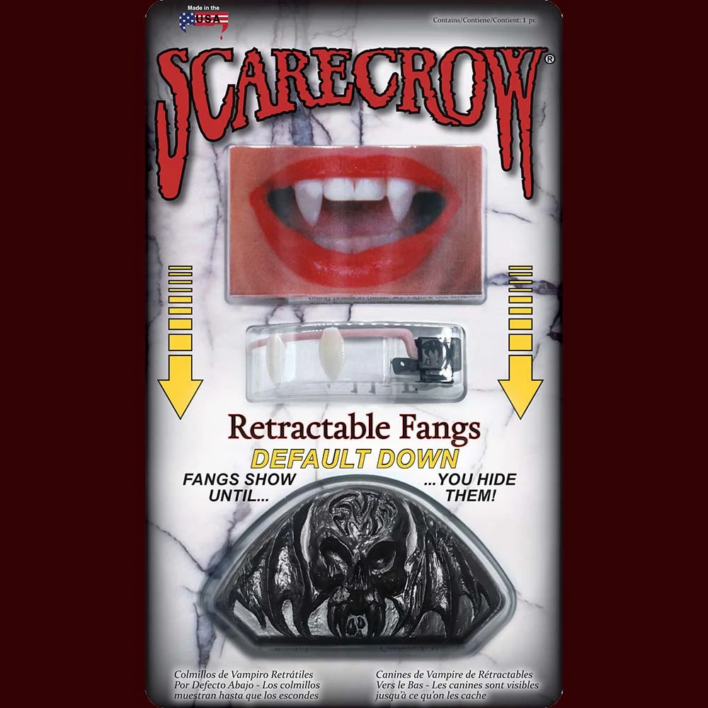 Fangs,Teeth & Claws Retractable Vampire Fangs By Scarecrow 5 Fangs,Teeth & Claws Retractable Vampire Fangs By Scarecrow