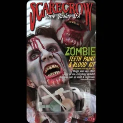 Scarecrow Zombie Teeth Paint And Blood Kit
