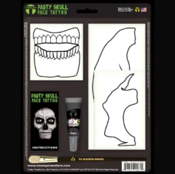 Tinsley Transfers Party Skull -Gold Foil