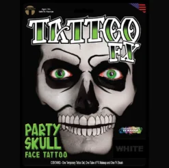Tinsley Transfers Party Skull -White