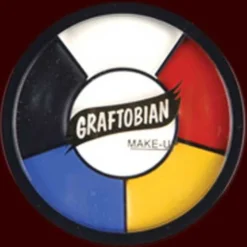 Graftobian Makeup Company 6 Primary Color Rubber Mask Grease RMG Wheel Makeup & Tools