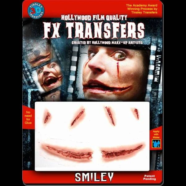 Tinsley Transfers Injury FX Smiley - 3D FX Transfers 3 Tinsley Transfers Injury FX Smiley - 3D FX Transfers